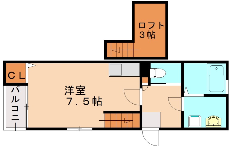 北九州市八幡西区町上津役東のアパートの間取り