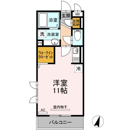 【Ｄーｒｏｏｍマロンの間取り】