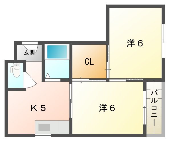 尾内ハイツの間取り