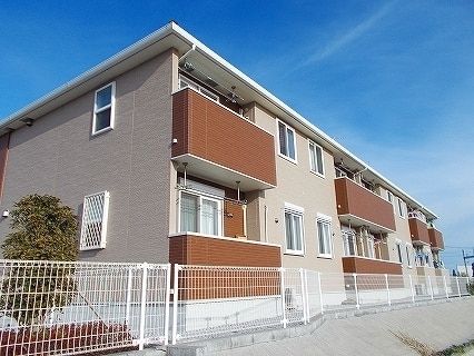 羽生市大字上川俣のアパートの建物外観