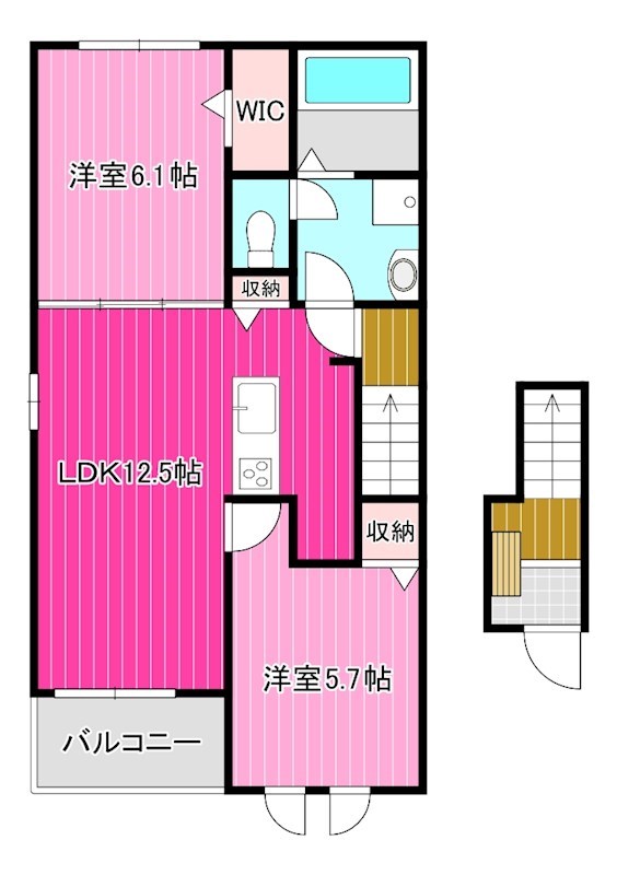 磯城郡田原本町大字秦庄のアパートの間取り