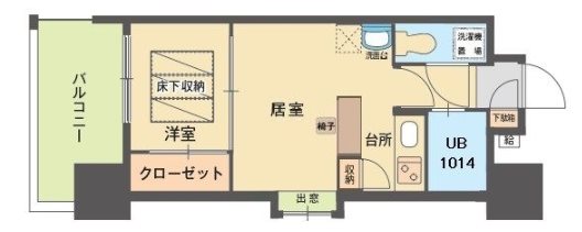 福岡市中央区那の川のマンションの間取り