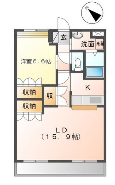 清瀬市上清戸のマンションの間取り