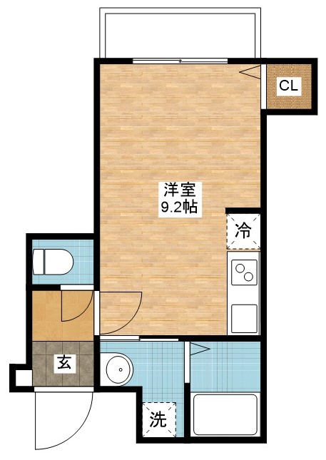 長崎市出島町のマンションの間取り