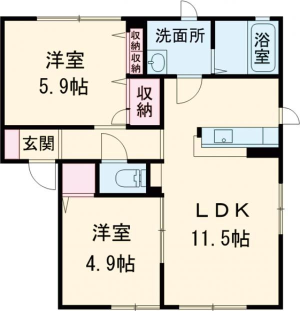 プレミールココ　II棟の間取り