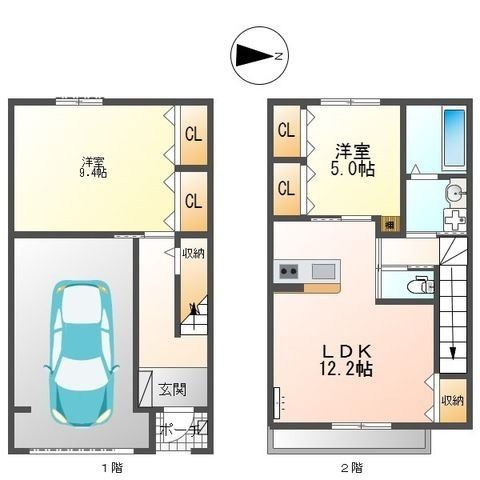 白井市西白井のアパートの間取り