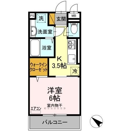 守谷市中央のアパートの間取り