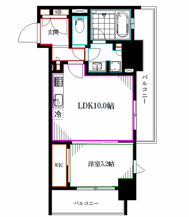 杉並区高円寺北のマンションの間取り