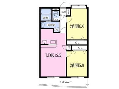 ドミール小川の間取り