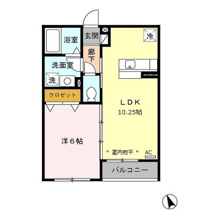 足立区堀之内のアパートの間取り