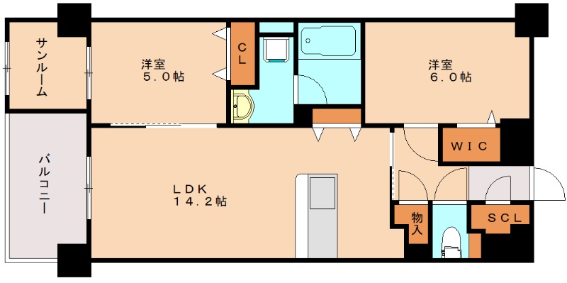 テラパカータ姪浜の間取り