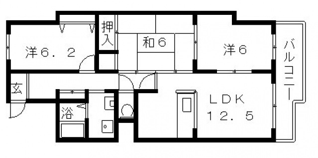 【大阪市住吉区大領のマンションの間取り】