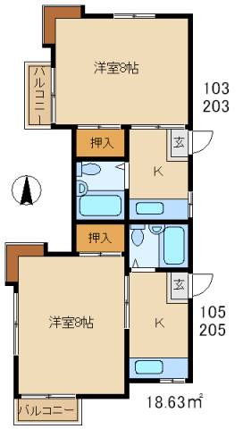 ビラサンデーの間取り