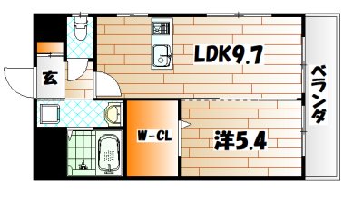 北九州市若松区本町のマンションの間取り