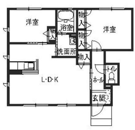 姫路市仁豊野のアパートの間取り