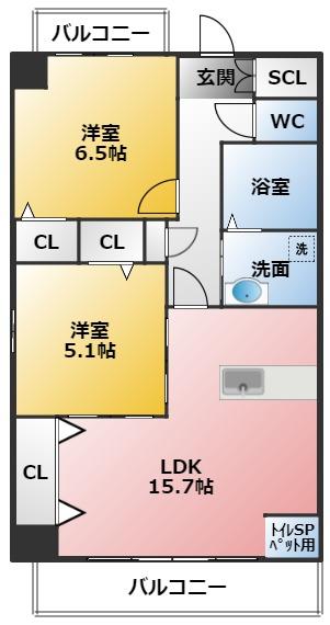 Ｃｒｅｃｅｒ（クレセール）の間取り