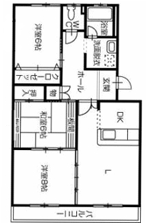 徳島市末広のマンションの間取り