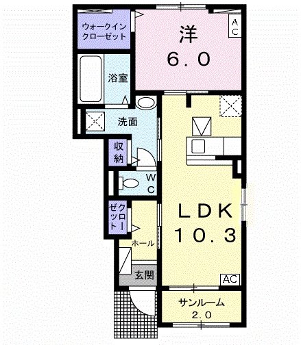 【アート　ハラン　IIの間取り】