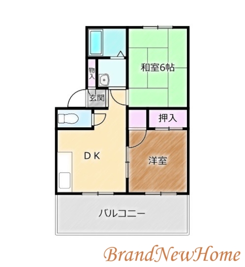 堺市堺区東上野芝町のアパートの間取り