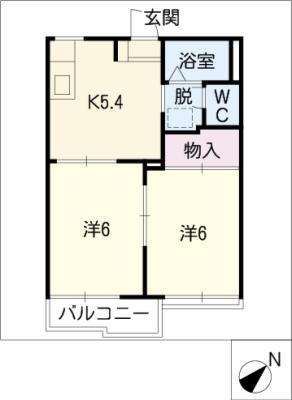 タウニィ白川の間取り