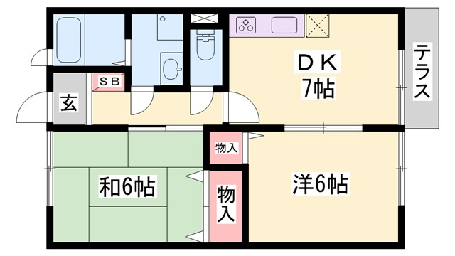 イーストビレッジ北野Ａの間取り