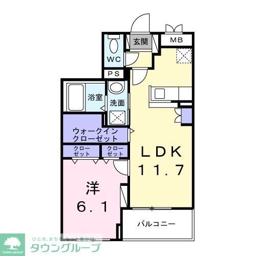 川崎市幸区鹿島田のマンションの間取り