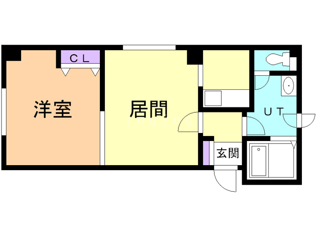 札幌市北区北三十七条西のマンションの間取り