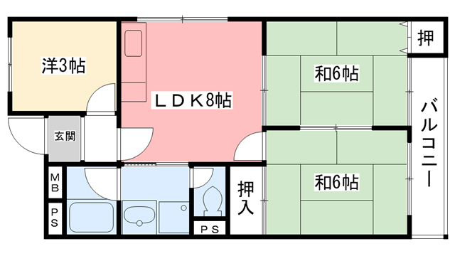 甲子園パインマンション_間取り_0