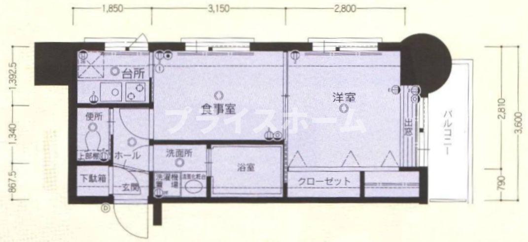 エステートモア西公園の間取り写真