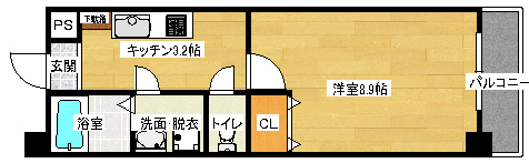 デルタ幟町の間取り写真