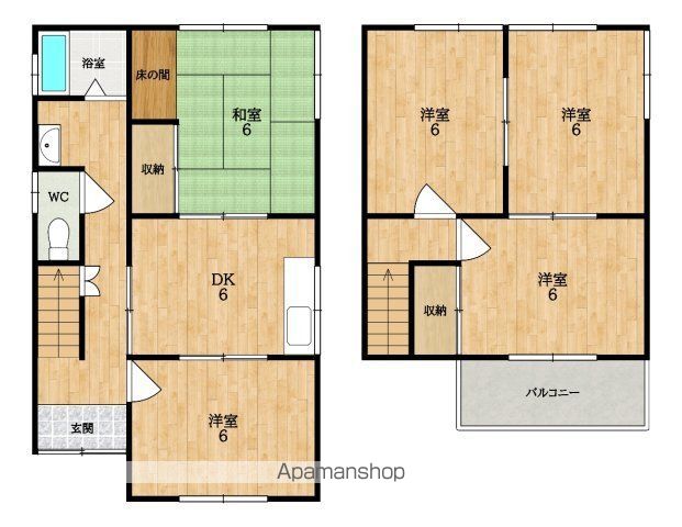 新町戸建の間取り写真