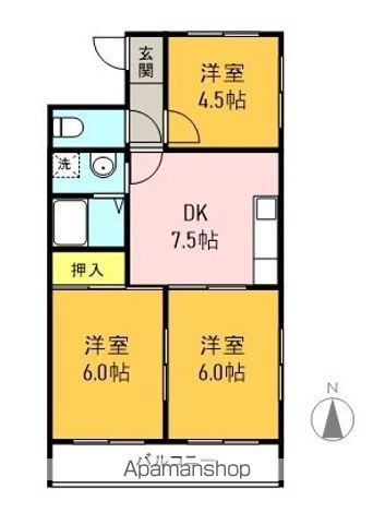 岐阜市 3階建 築34年の間取り写真
