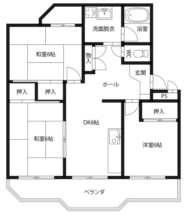 グランドコーポ稲山の間取り