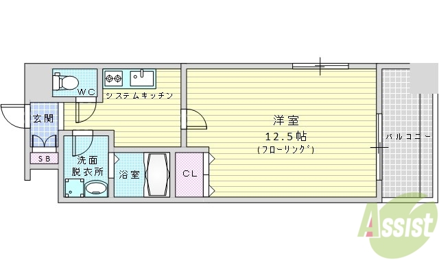 レフィーナカルム江坂の間取り