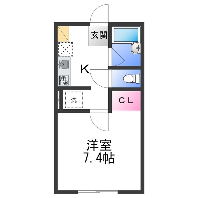 TJ鳴滝 B棟の間取り