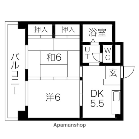 名古屋市東区白壁のマンションの間取り