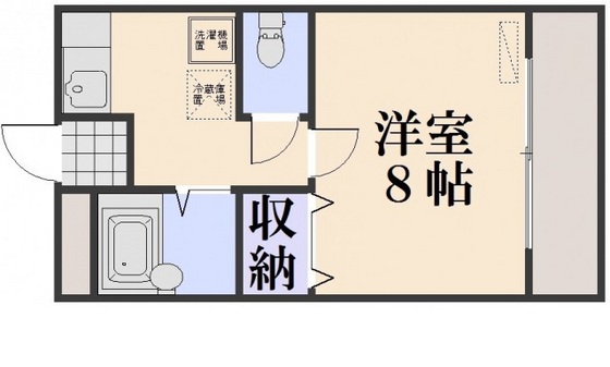 岡山市北区十日市西町のマンションの間取り