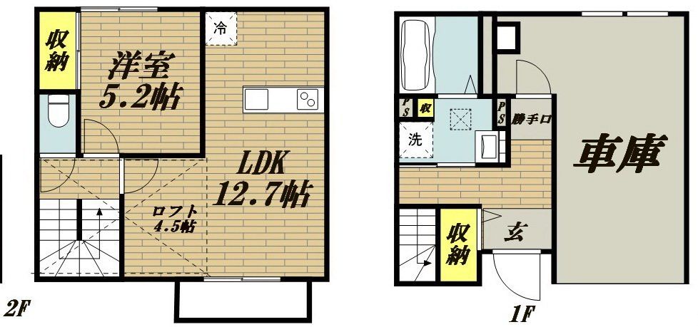 相模原市中央区上溝のアパートの間取り