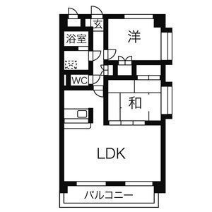 名古屋市千種区東明町のマンションの間取り