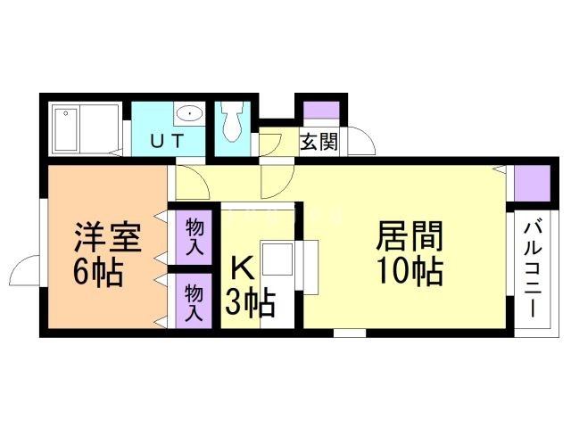 札幌市東区北五十一条東のアパートの間取り