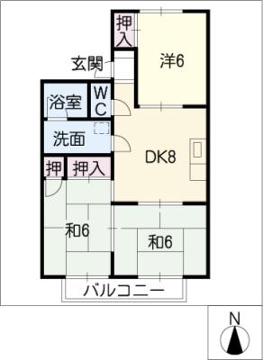 臼井南コーポIの間取り