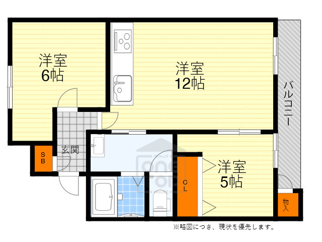 吹東マンションの間取り