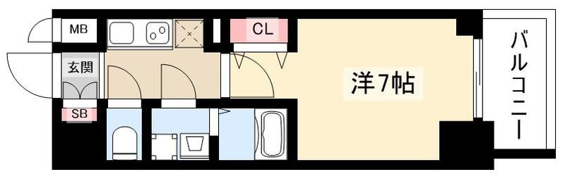 【S-RESIDENCE名駅NorthIIの間取り】