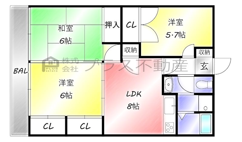 【ガーデンフォレストサウスウィングの間取り】