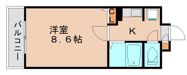 福岡市東区箱崎のマンションの間取り