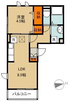 川崎市中原区上平間のアパートの間取り