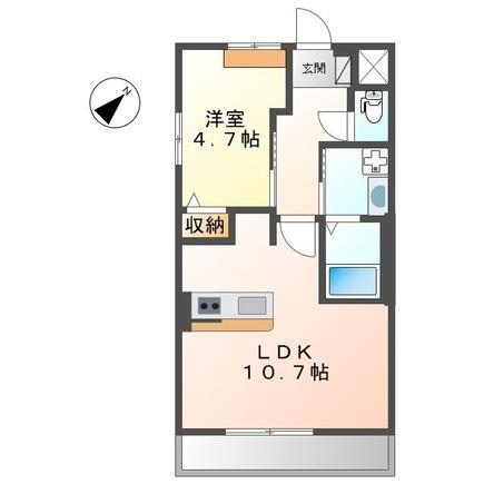 加西市北条町古坂のアパートの間取り