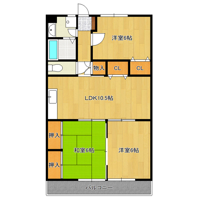 つくば市稲荷前のマンションの間取り