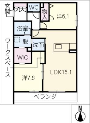 シャーメゾン　ラ・コルザの間取り