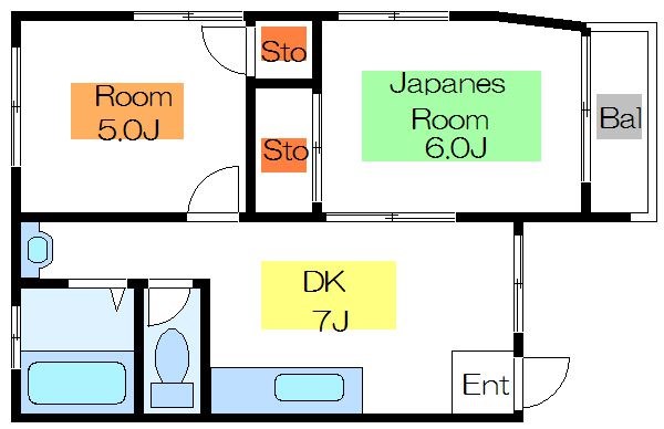 太陽ハイツＢ棟の間取り